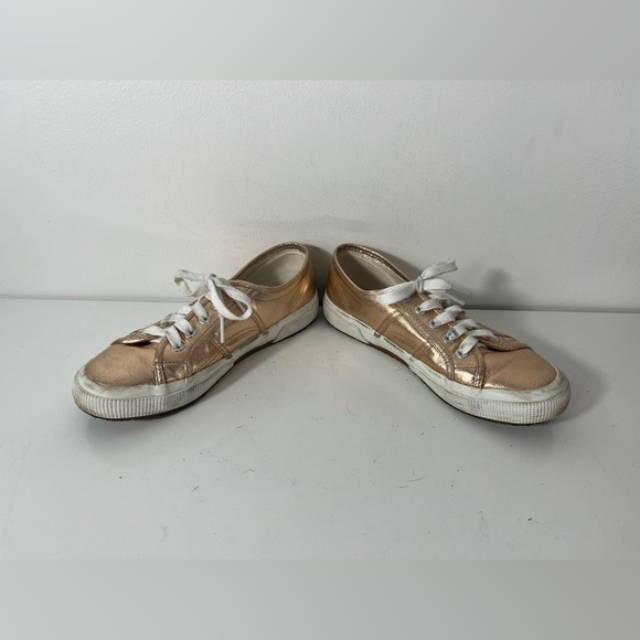 Superga Womens Size 7 Sneakers Rose Gold Lace Up - Picture 10 of 10